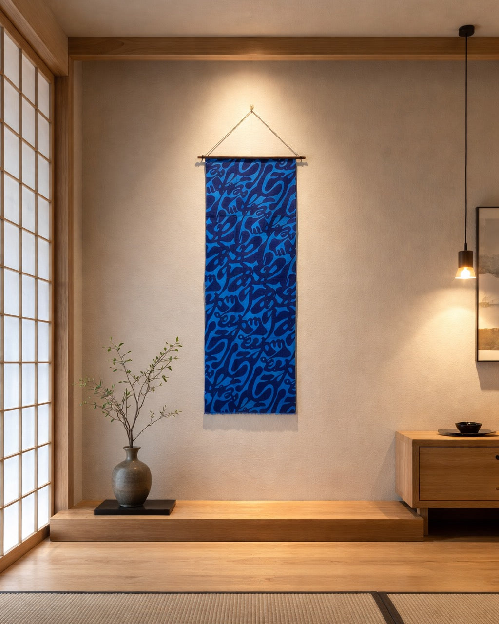 Indigo Tenugui – Two-Color: Arigatou