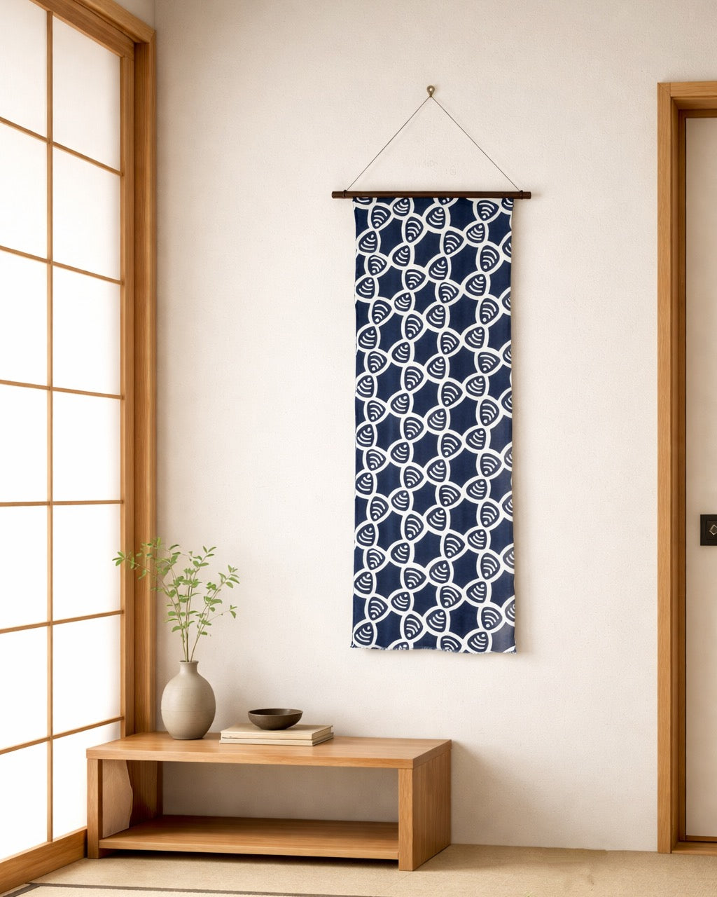 Indigo Tenugui – Dark Shade: Clam