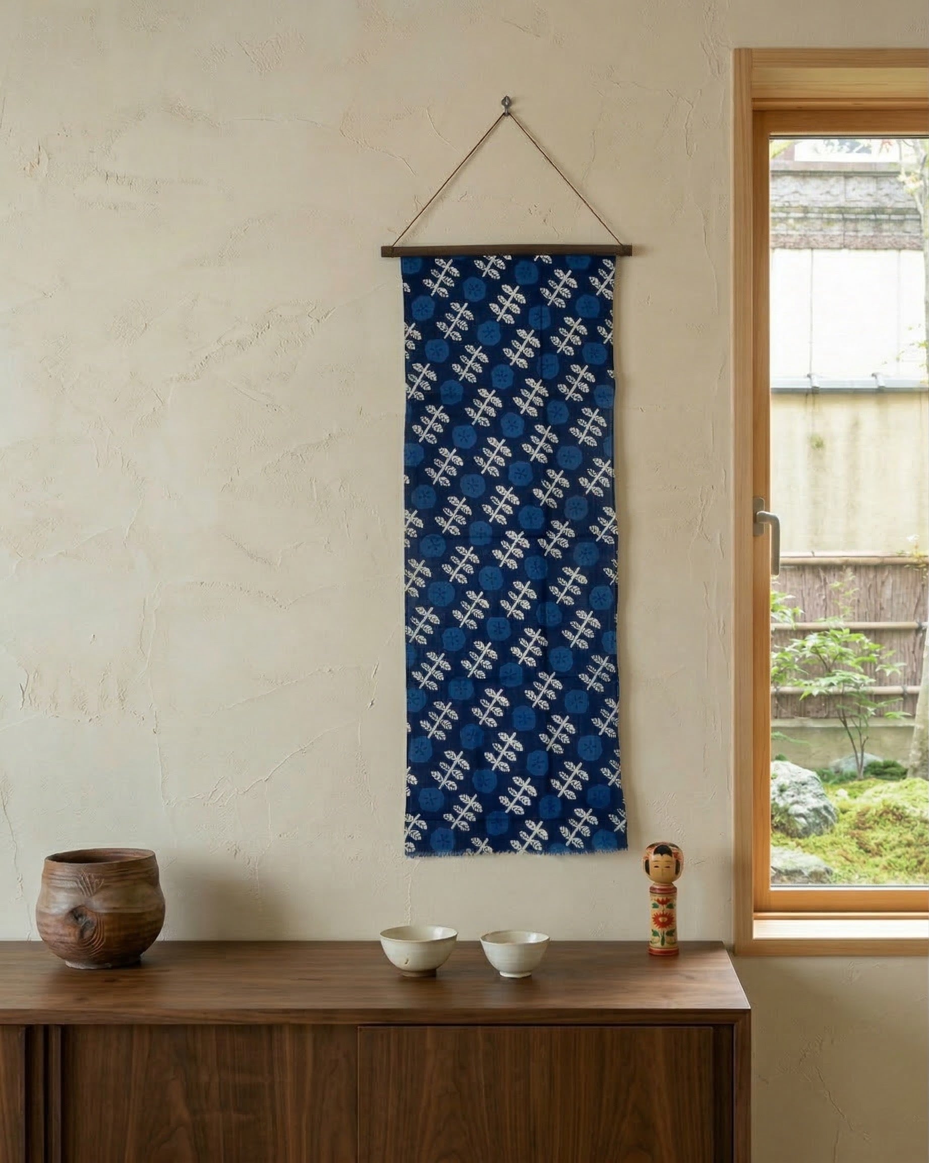 Indigo Tenugui – Three-Color: Indigo Flower