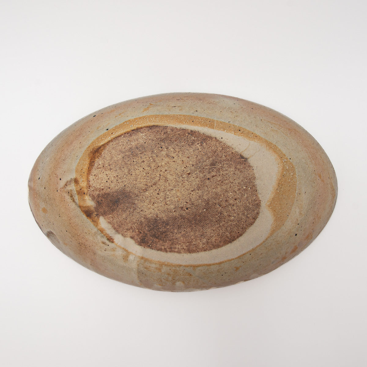 Shigaraki Ware Aratetsusen Oval Deep Bowl