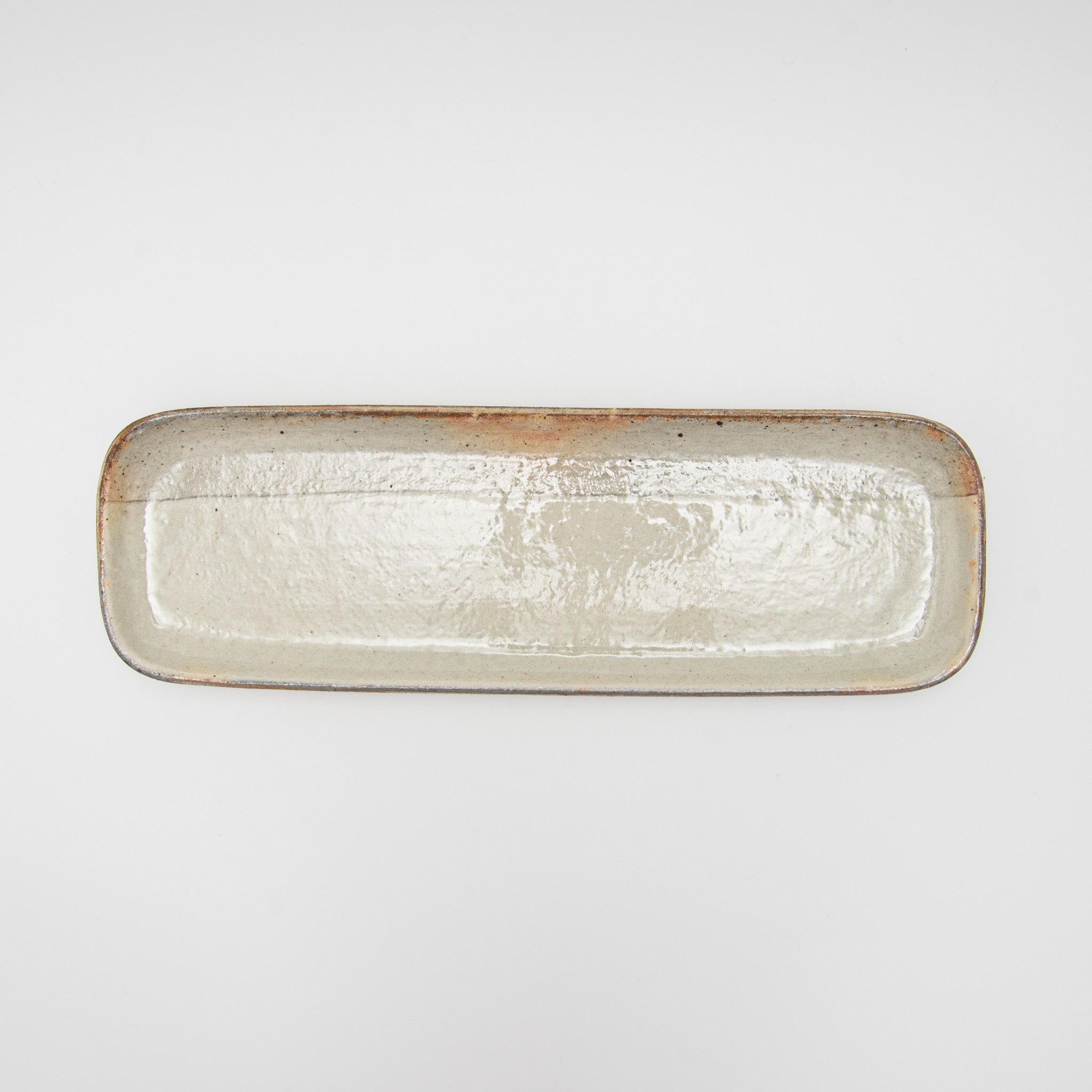 Shigaraki Ware Aratetsusen Long Plate