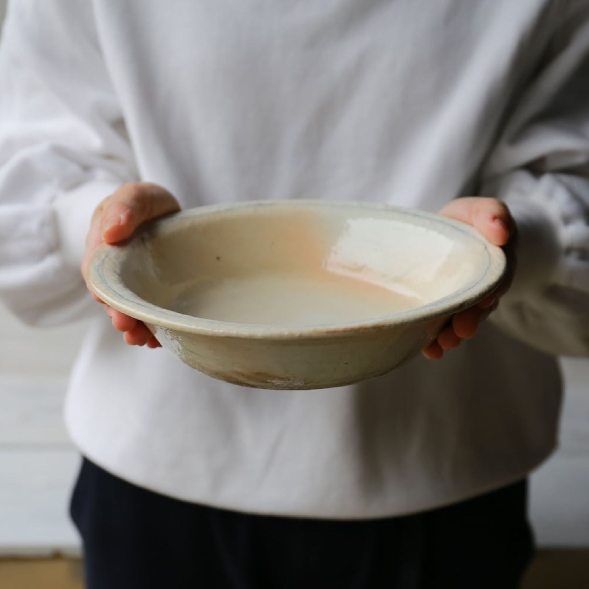 Shigaraki Ware Gosu Line Bowl