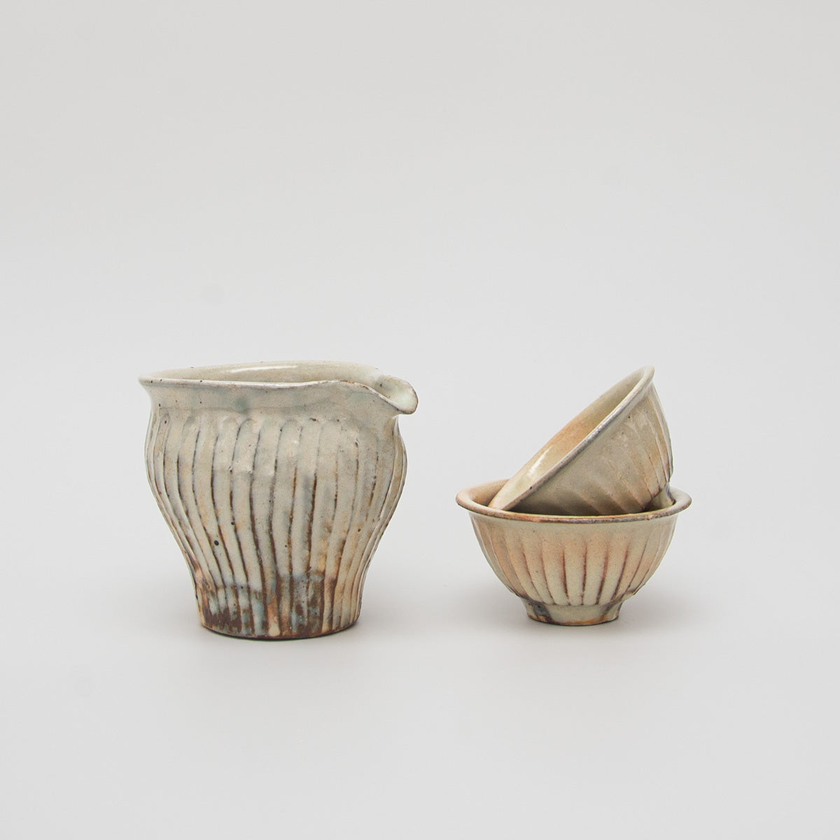 Shigaraki Ware Tessan Sake Set