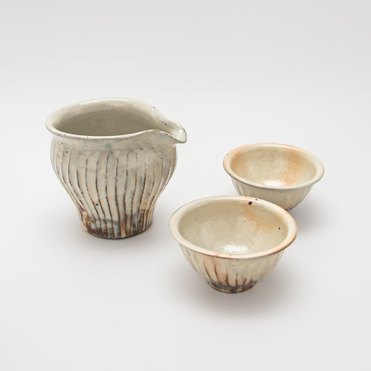 Shigaraki Ware Tessan Sake Set