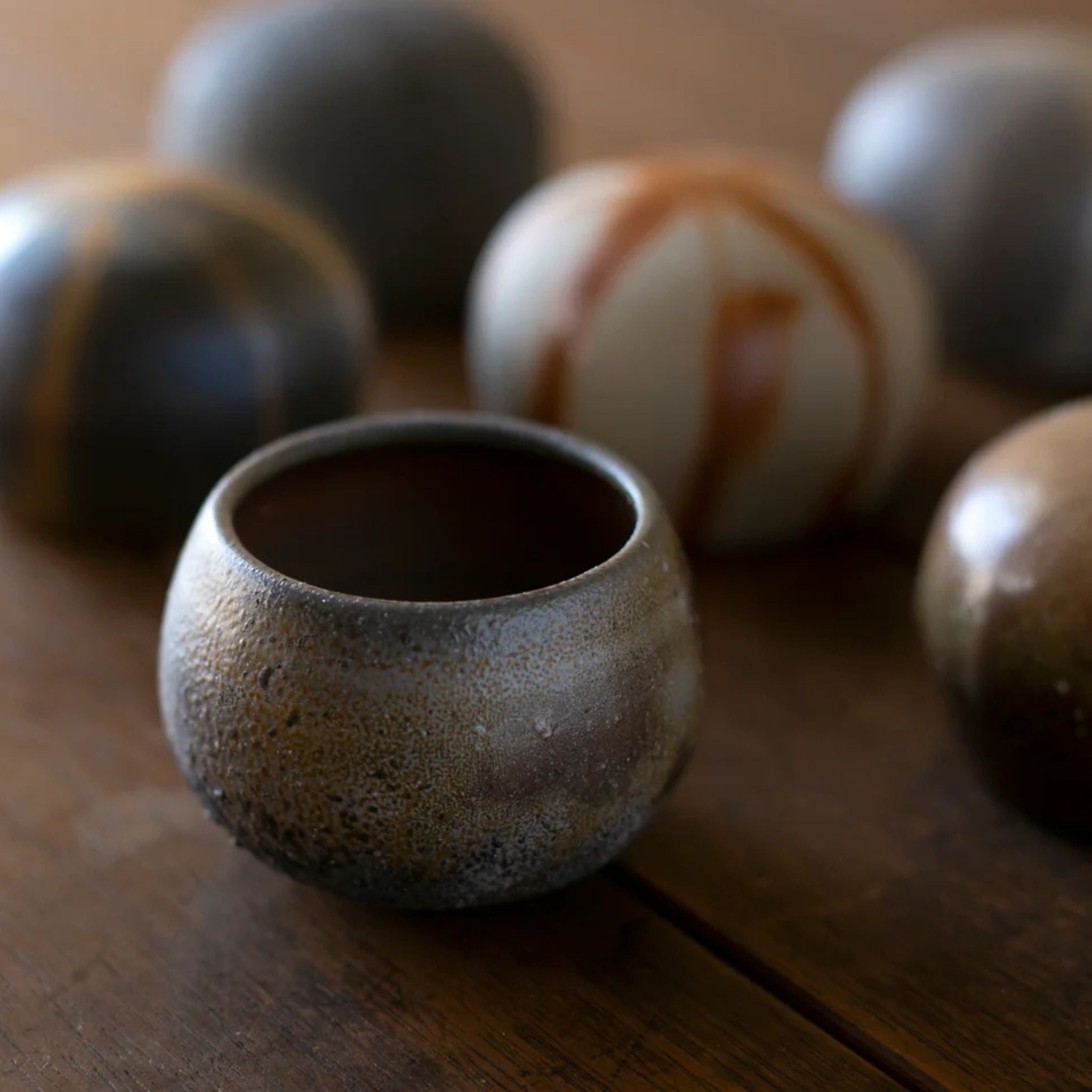 Limited Release: Bizen Pottery CoroCoro Sake Cup - Haikatsugi