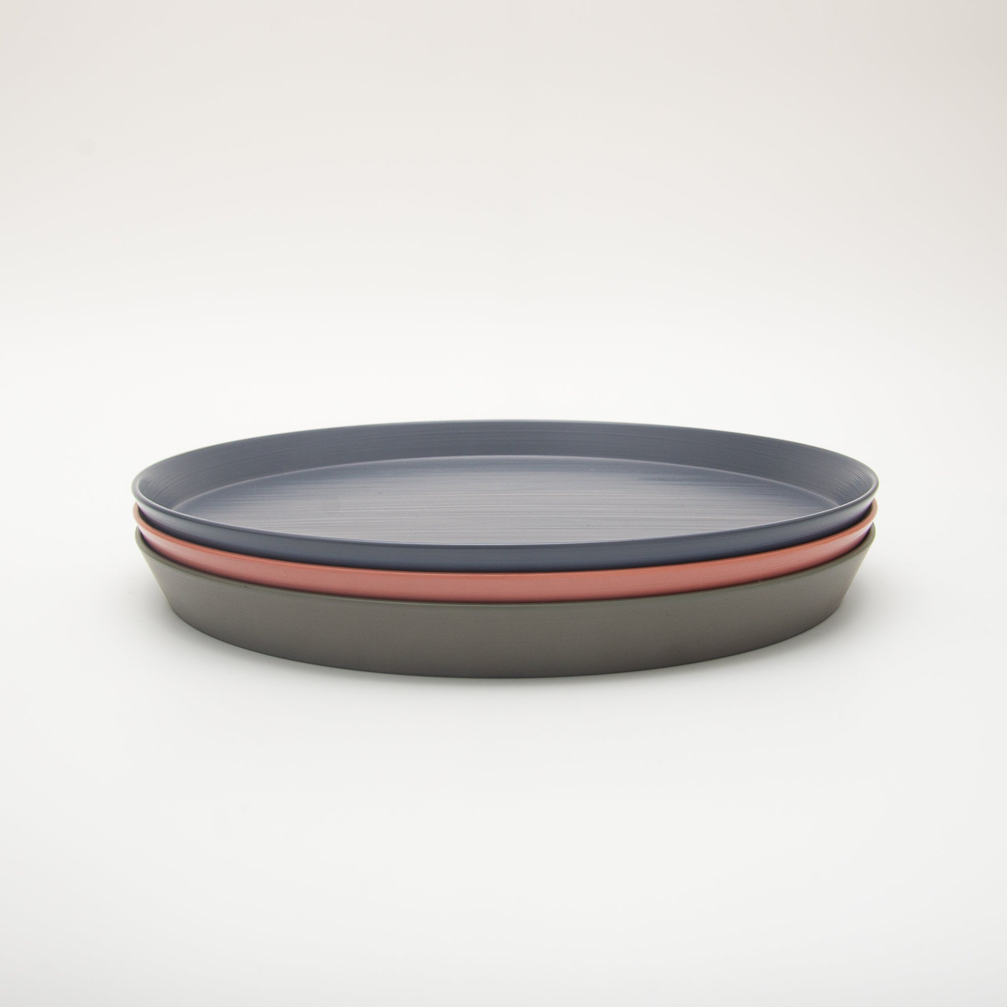 Japanese Lacquerware Urushi Plate Large Light Dove Grey