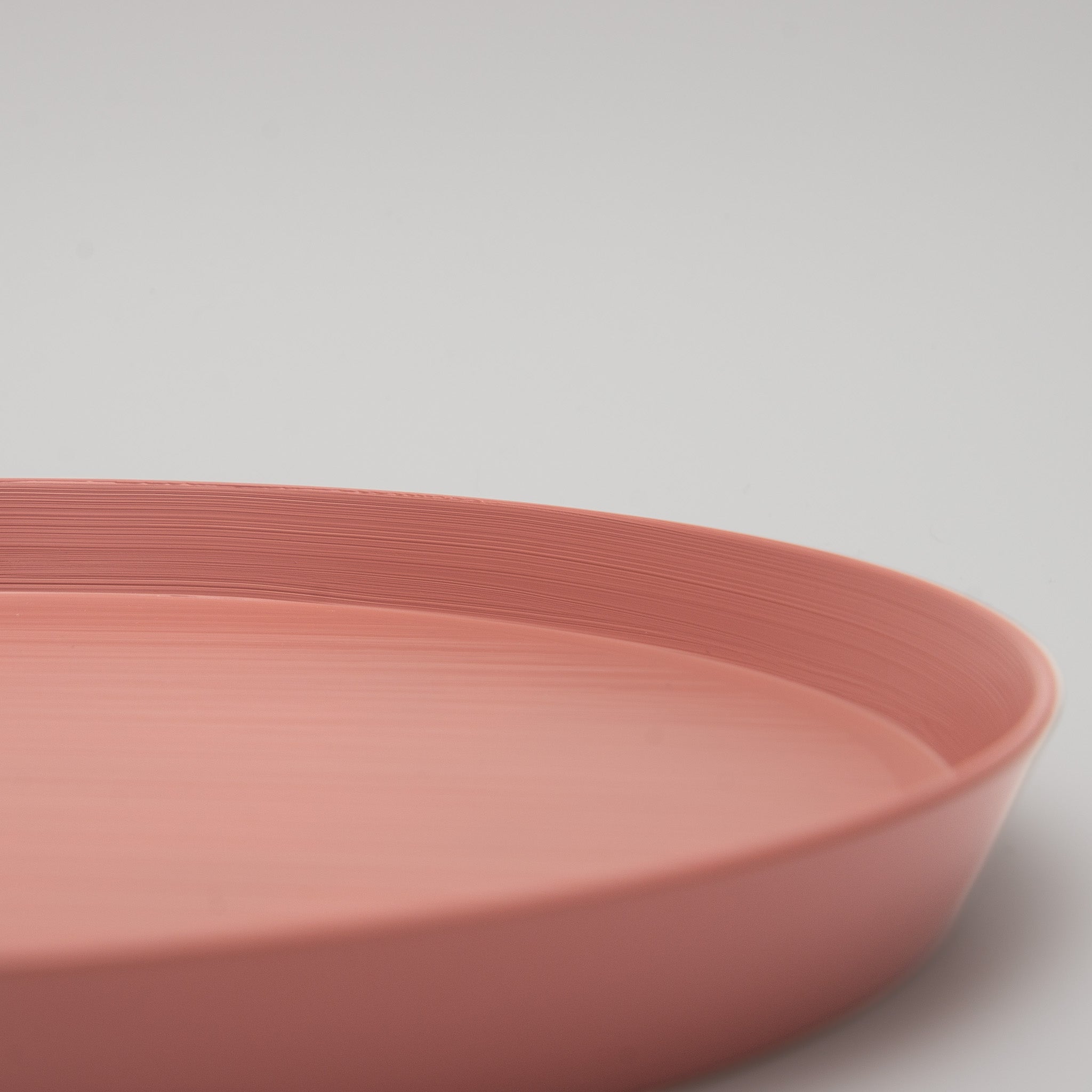 Japanese Lacquerware Urushi Plate Large Soft Blush