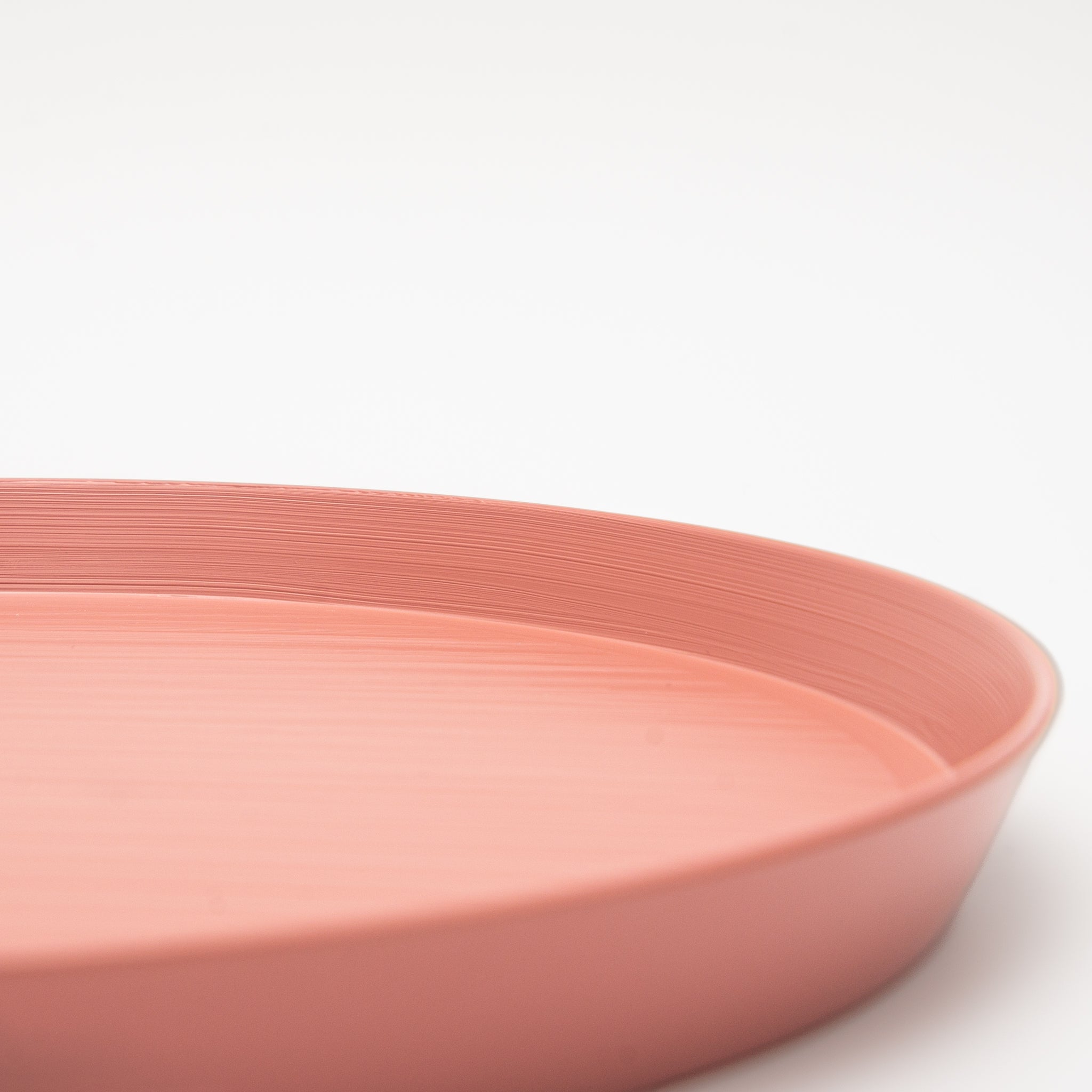 Japanese Lacquerware Urushi Plate Large Soft Blush