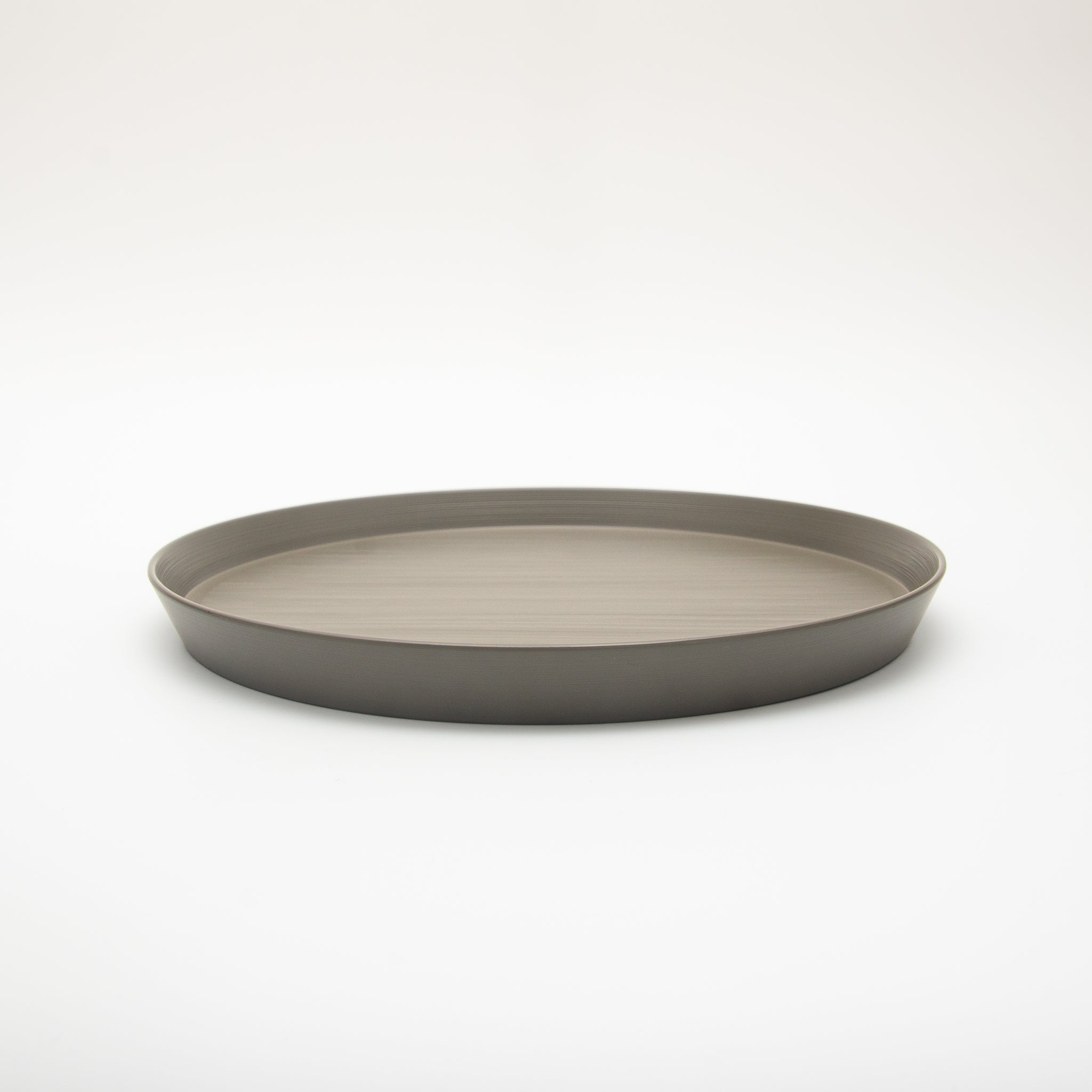 Japanese Lacquerware Urushi Plate Large Stone Beige