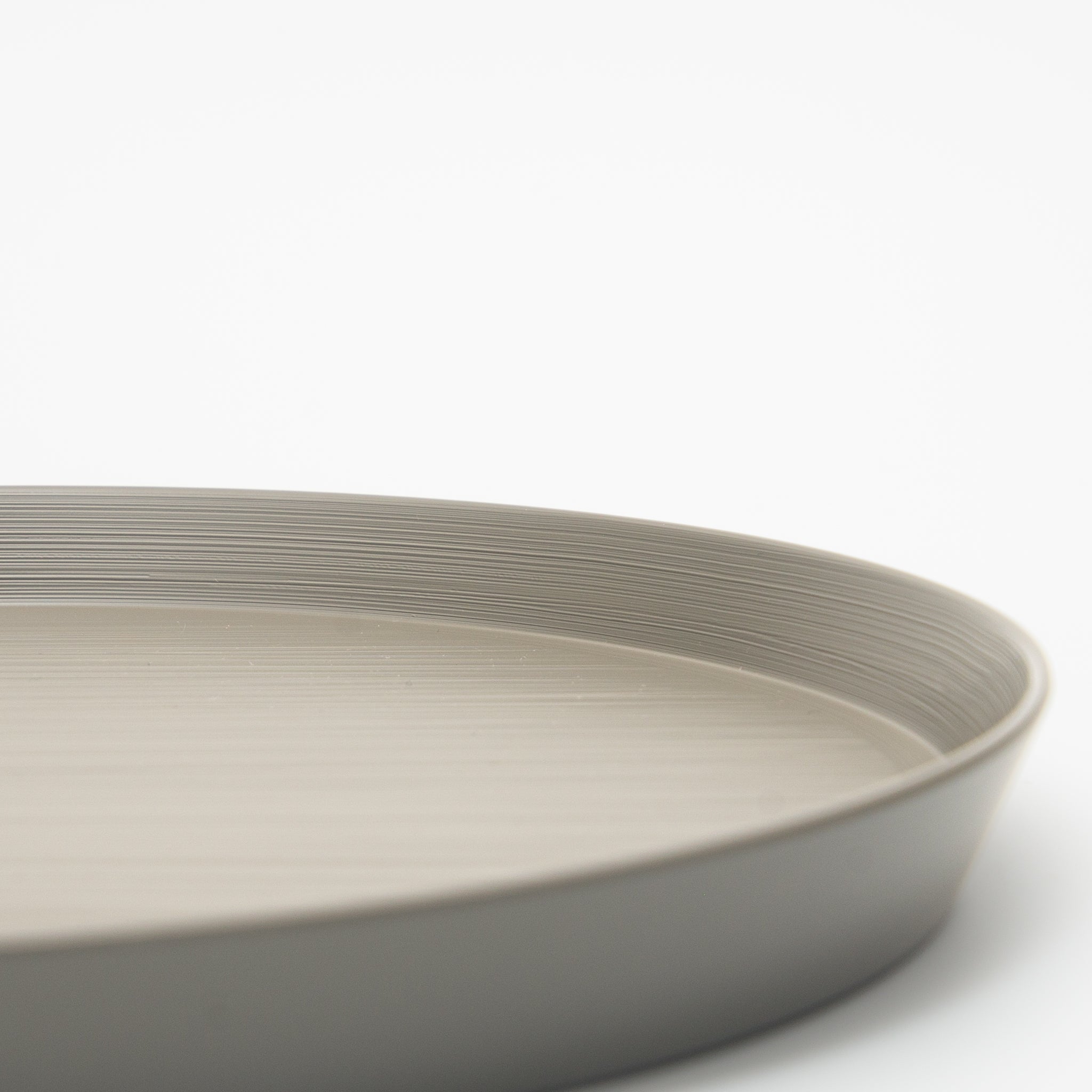 Japanese Lacquerware Urushi Plate Large Stone Beige