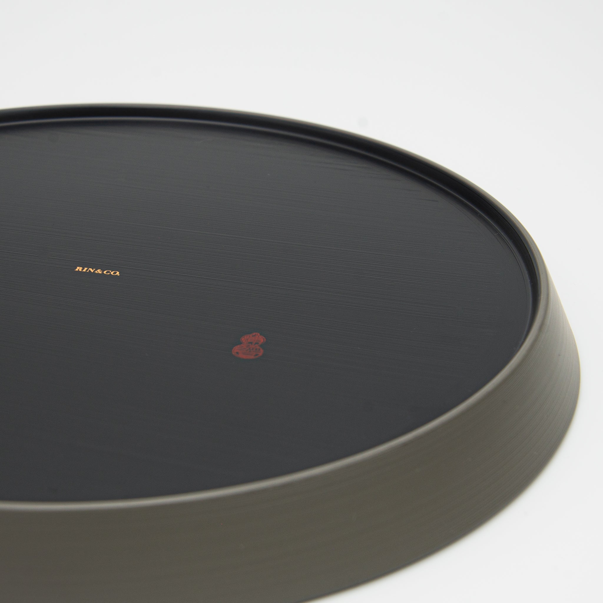 Japanese Lacquerware Urushi Plate Large Stone Beige