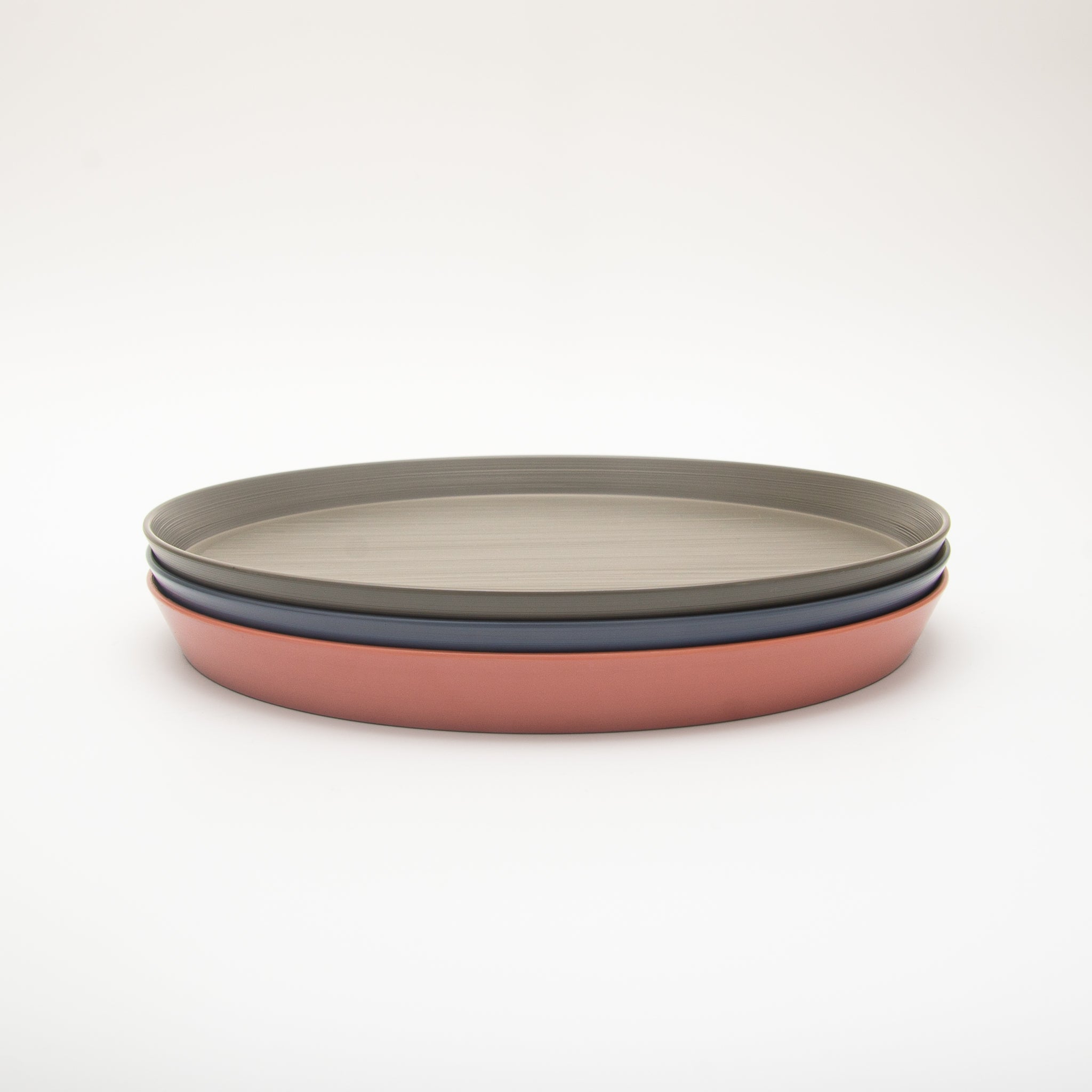 Japanese Lacquerware Urushi Plate Large Stone Beige