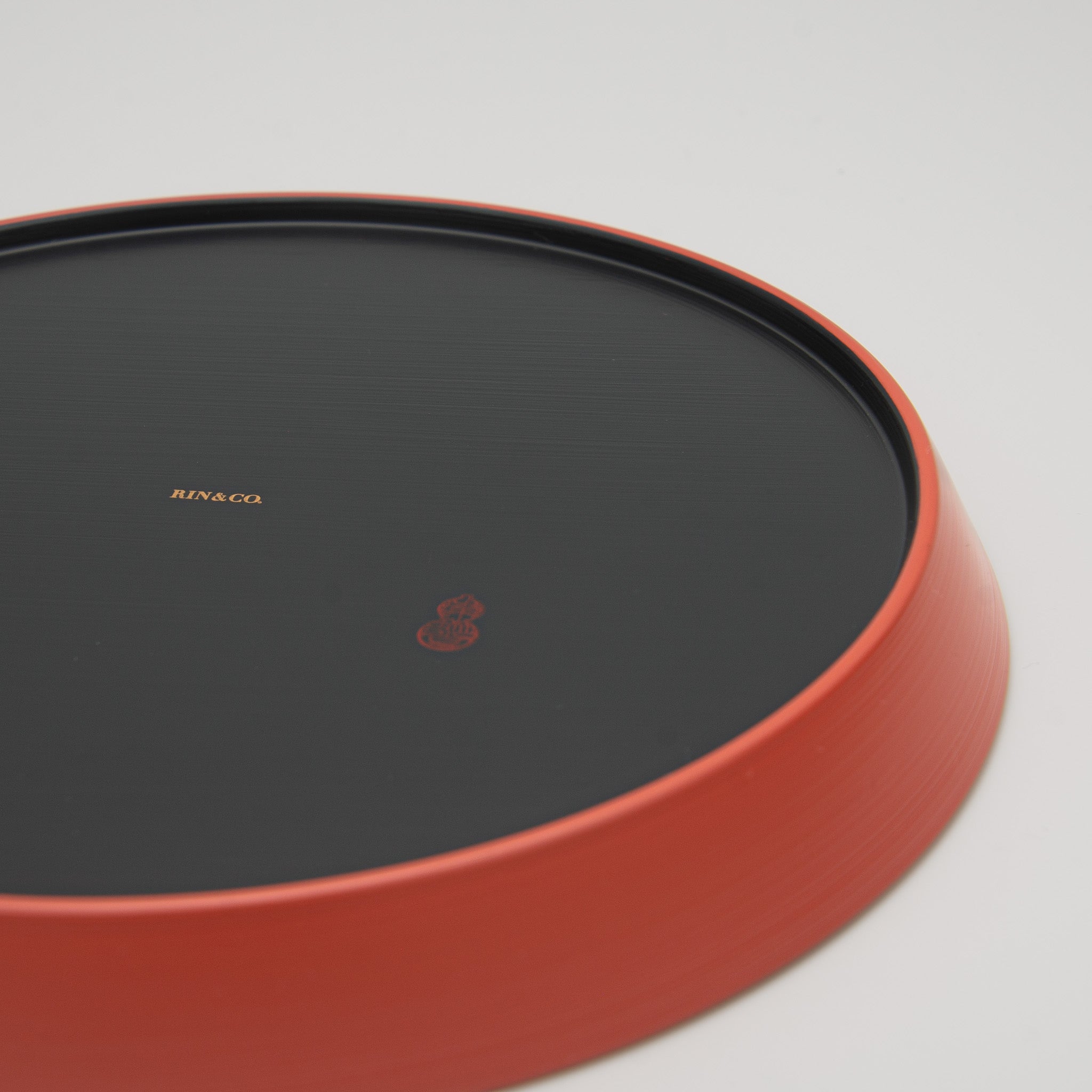 RIN&CO Lacquerware Plate Medium Coral Pink
