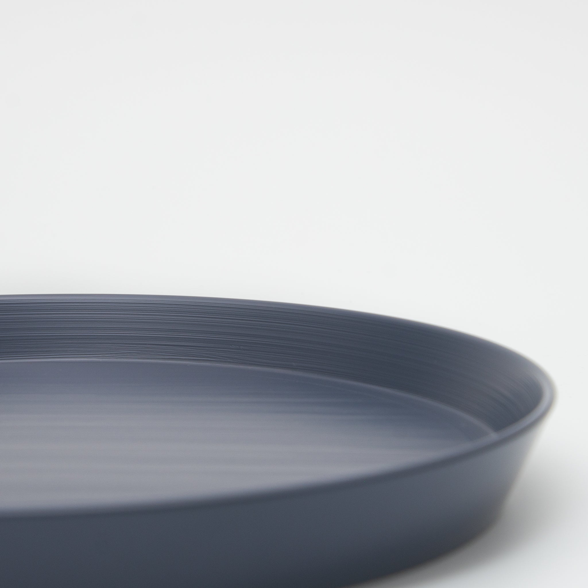 Japanese Lacquerware Urushi Plate Medium Slate Blue