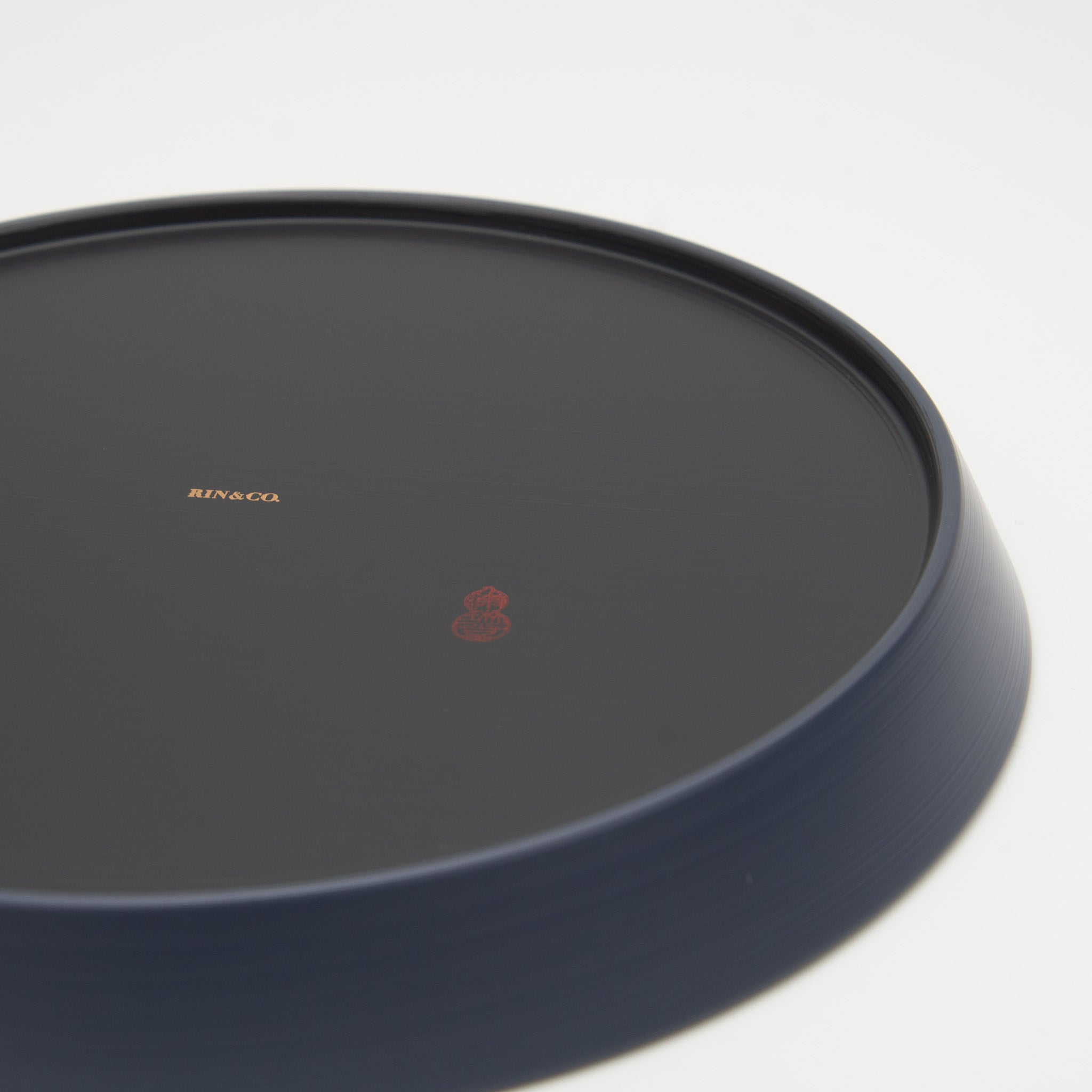 RIN&CO Lacquerware Plate Medium Slate Blue