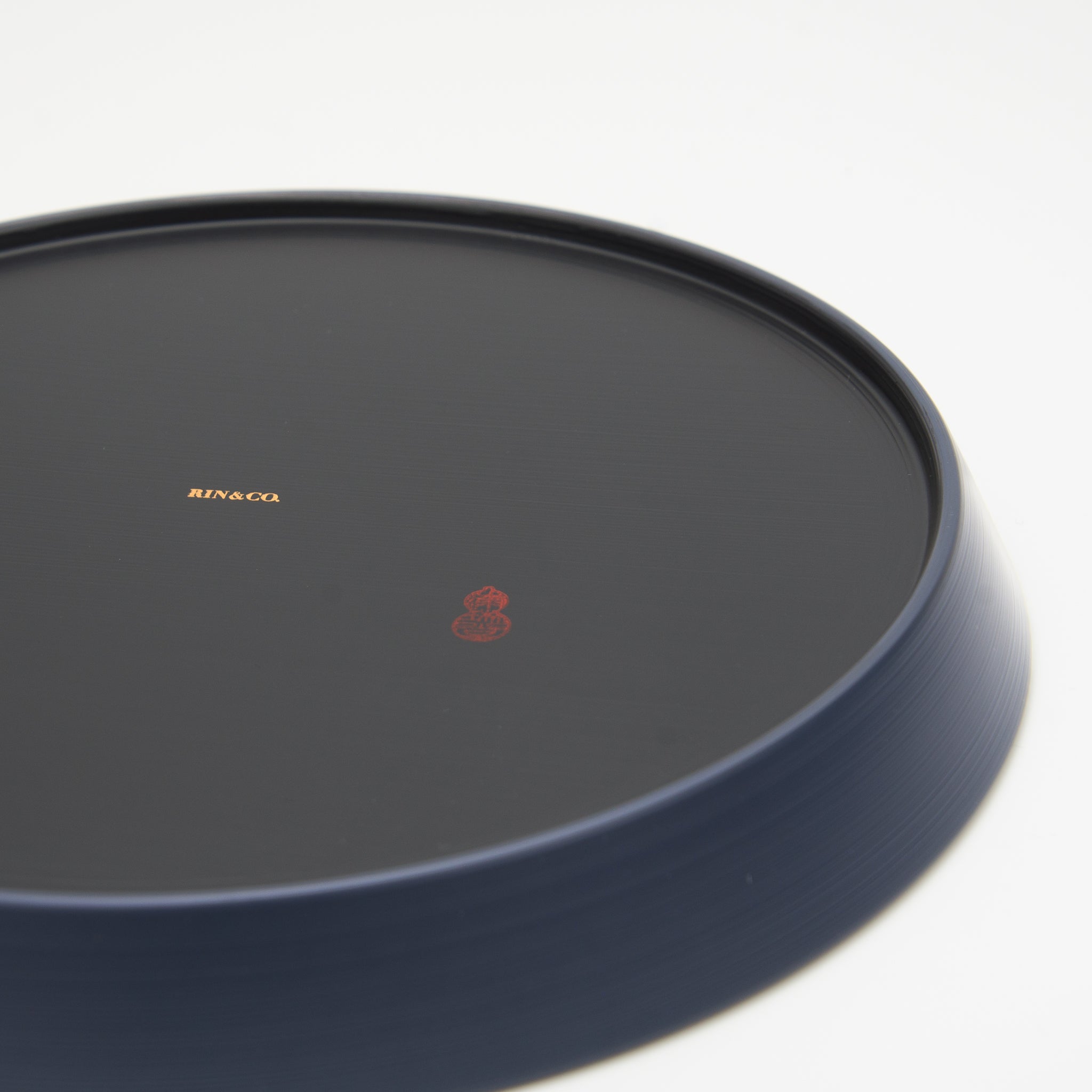 Japanese Lacquerware Urushi Plate Medium Slate Blue