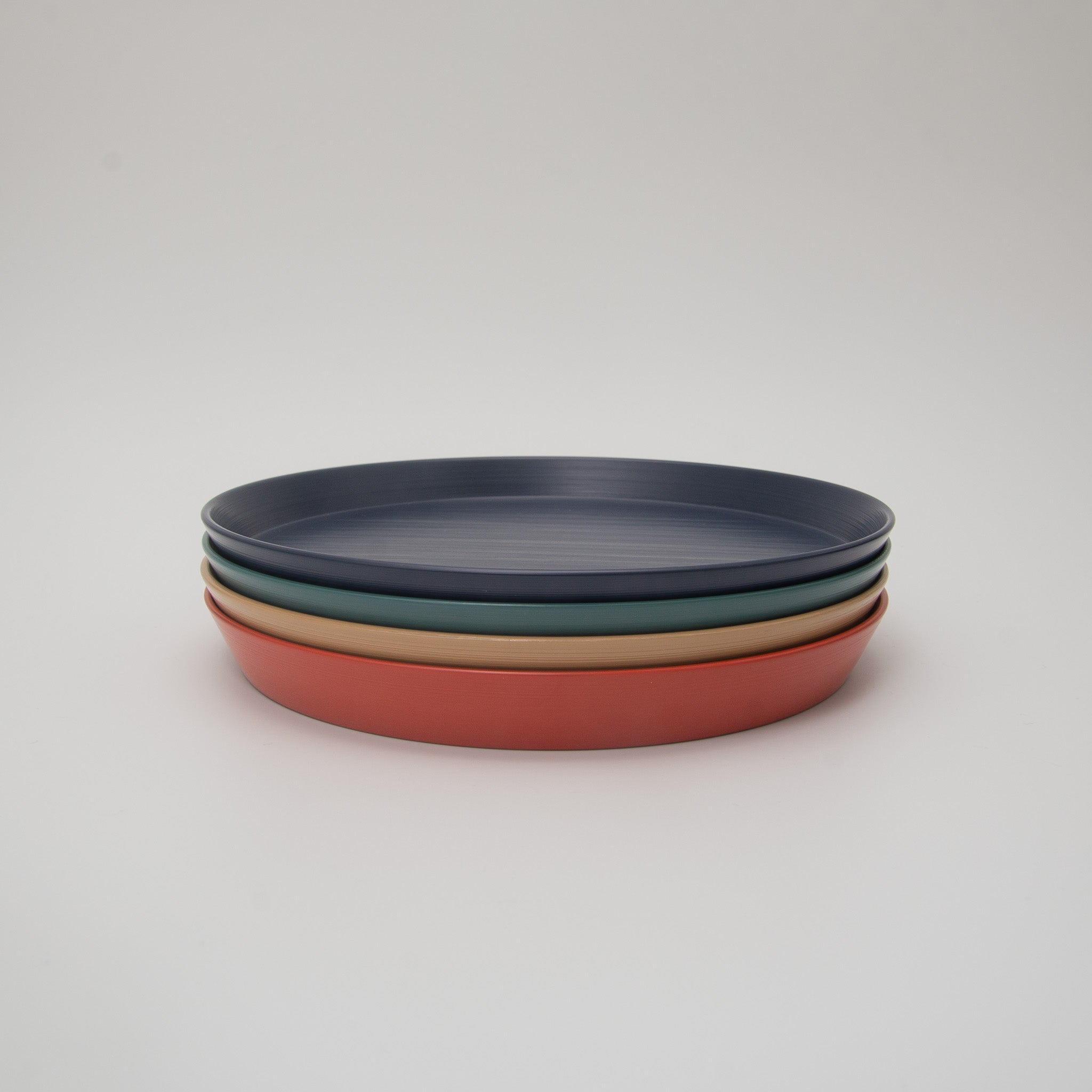 RIN&CO Lacquerware Plate Medium Slate Blue