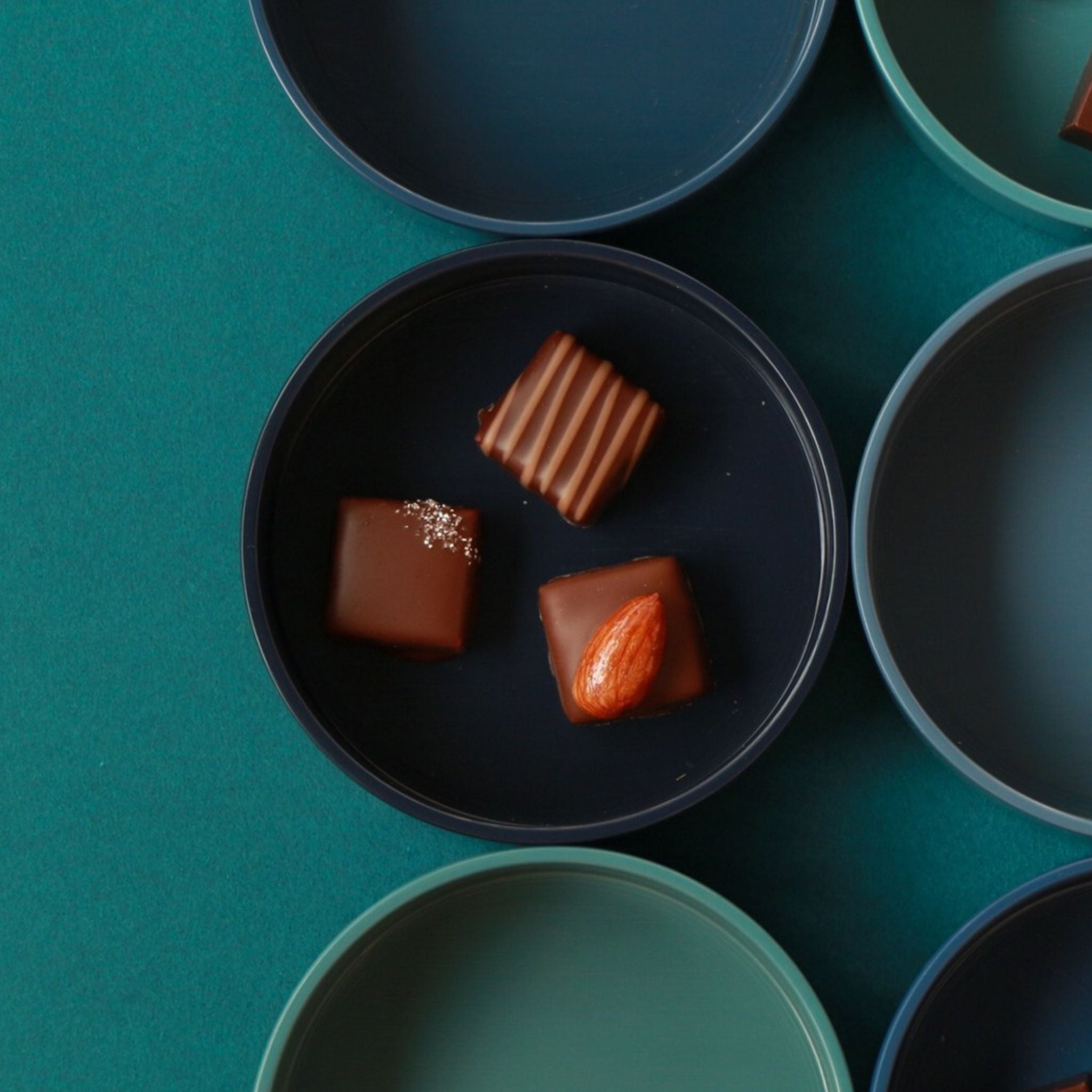 RIN&CO Lacquerware Tray Small Teal Grey