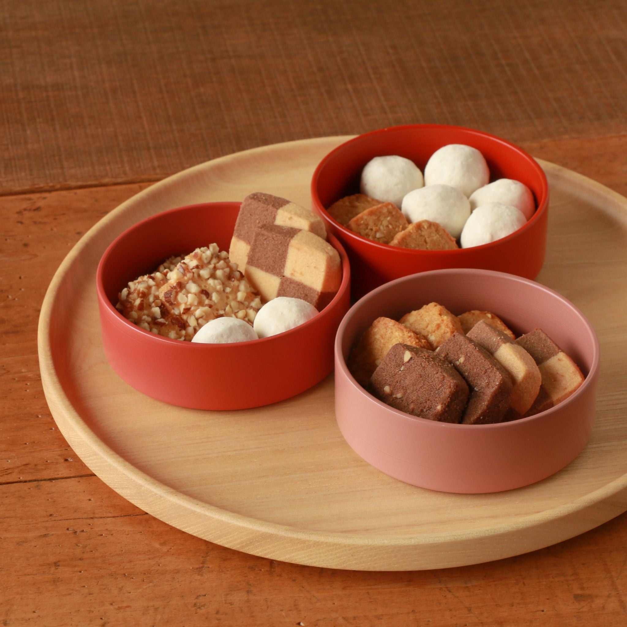 Japanese Lacquerware Urushi Tray Small Coral Pink