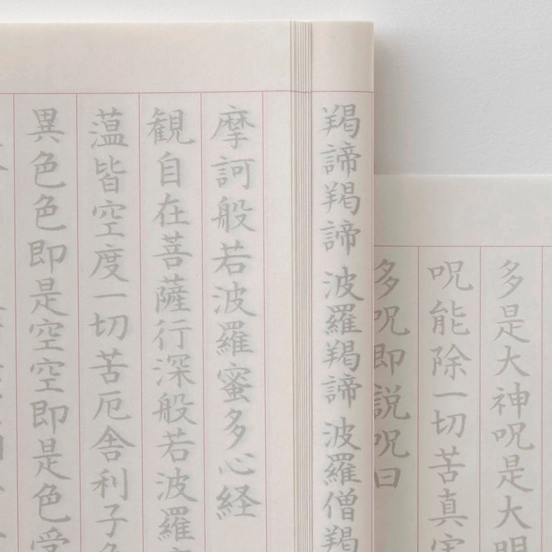 Nishijima Washi – Heart Sutra Calligraphy Set Grey