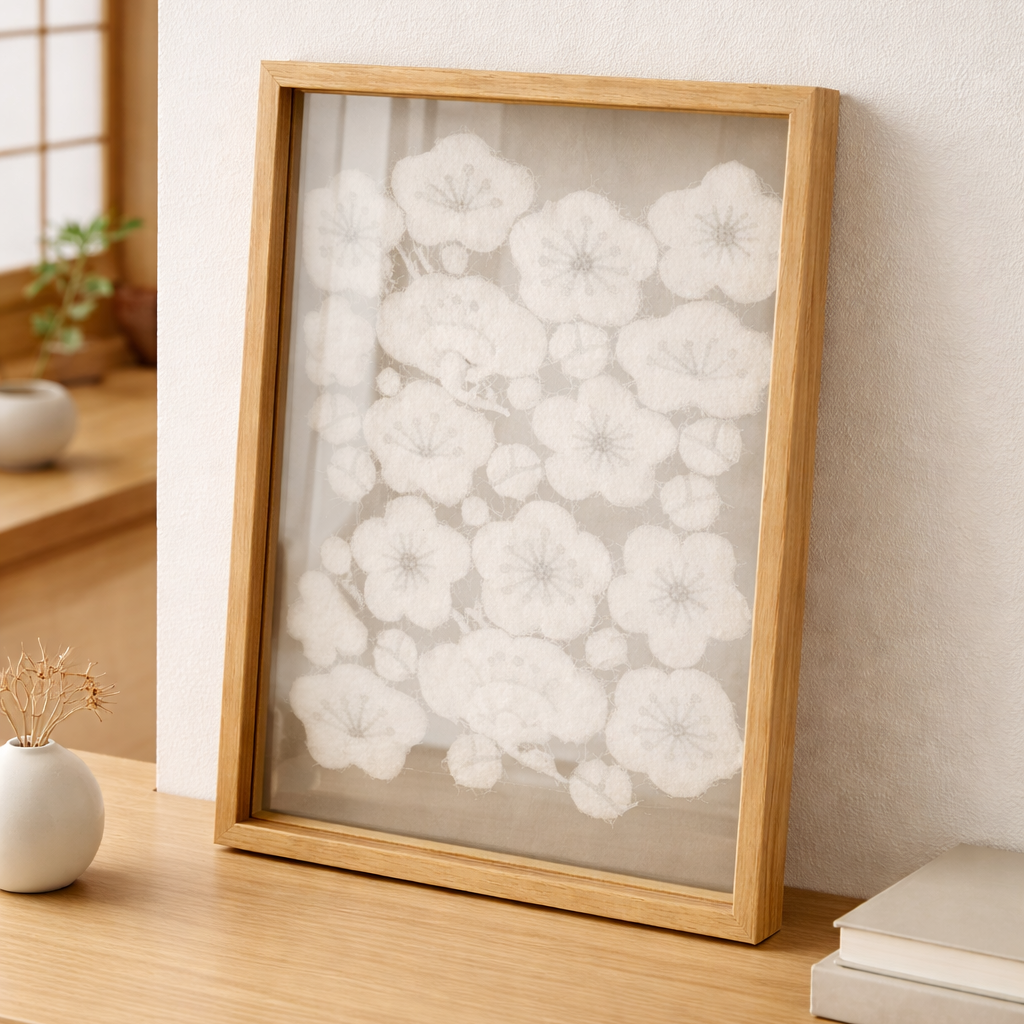 Washi Artwork — Plum