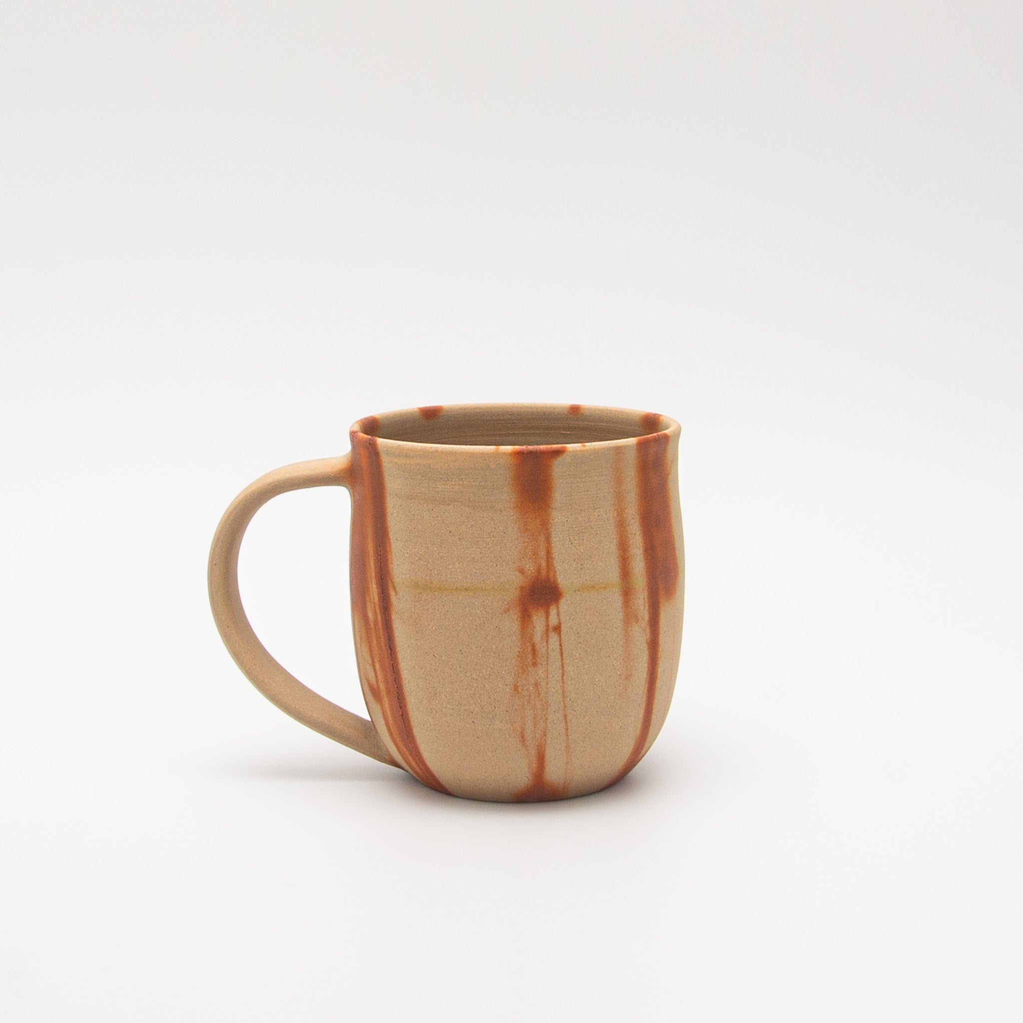 Bizen Pottery Large Mug - White Hidasuki
