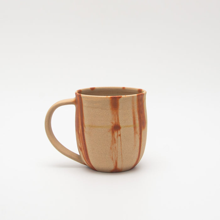 Bizen Pottery Large Mug - White Hidasuki