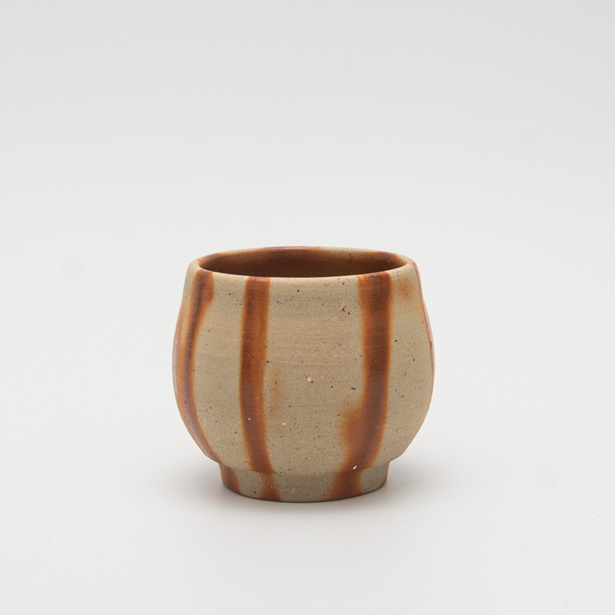 Bizen Pottery Sake Cup - White Hidasuki