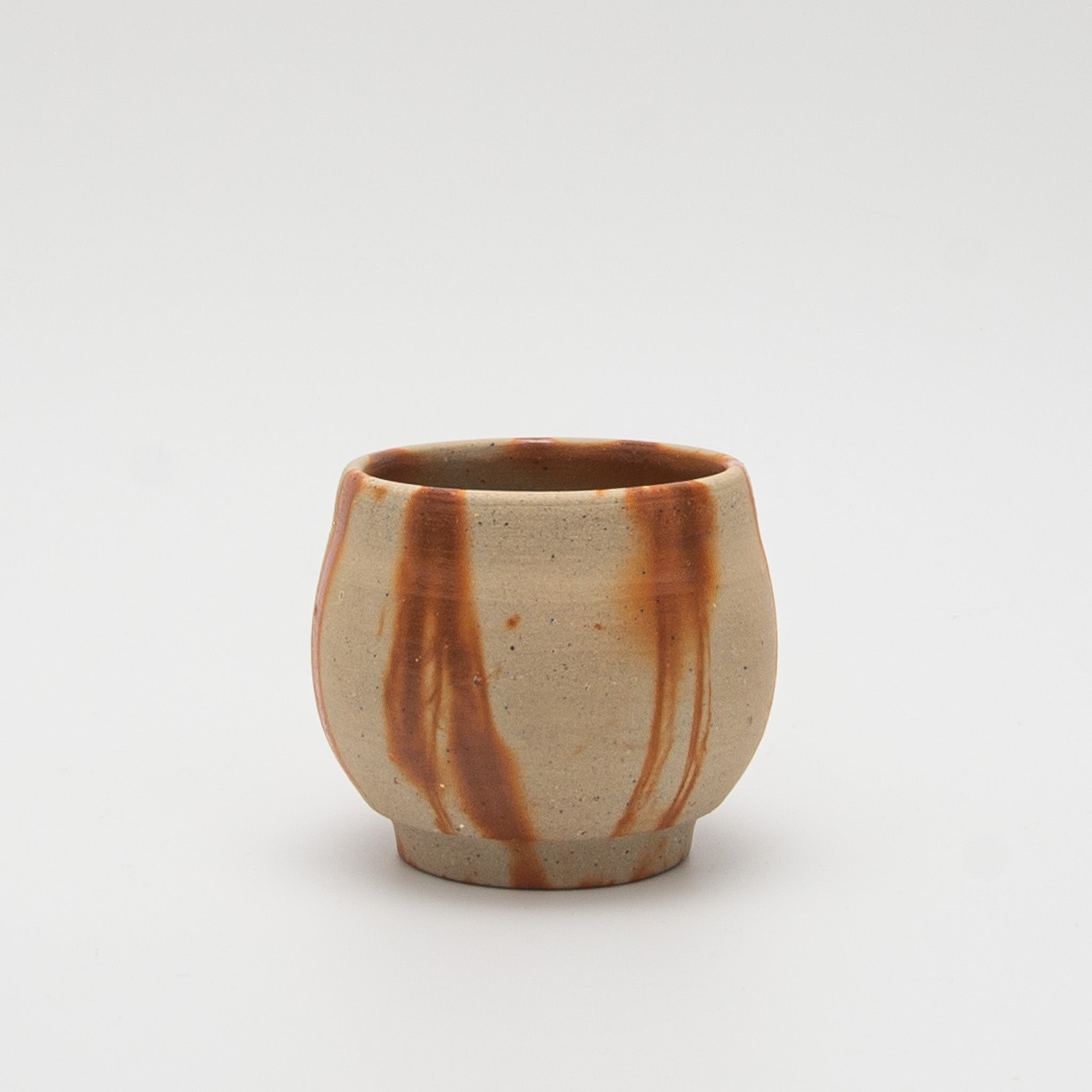 Bizen Pottery Sake Cup - White Hidasuki