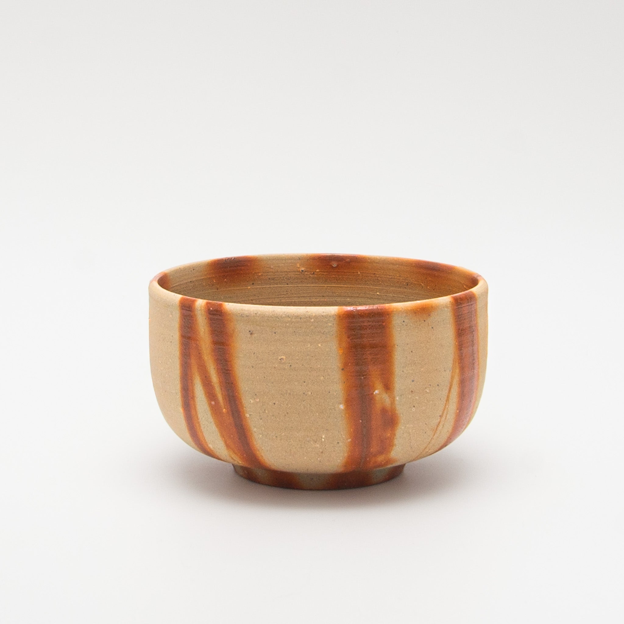 Bizen Pottery Matcha Bowl - White Hidasuki