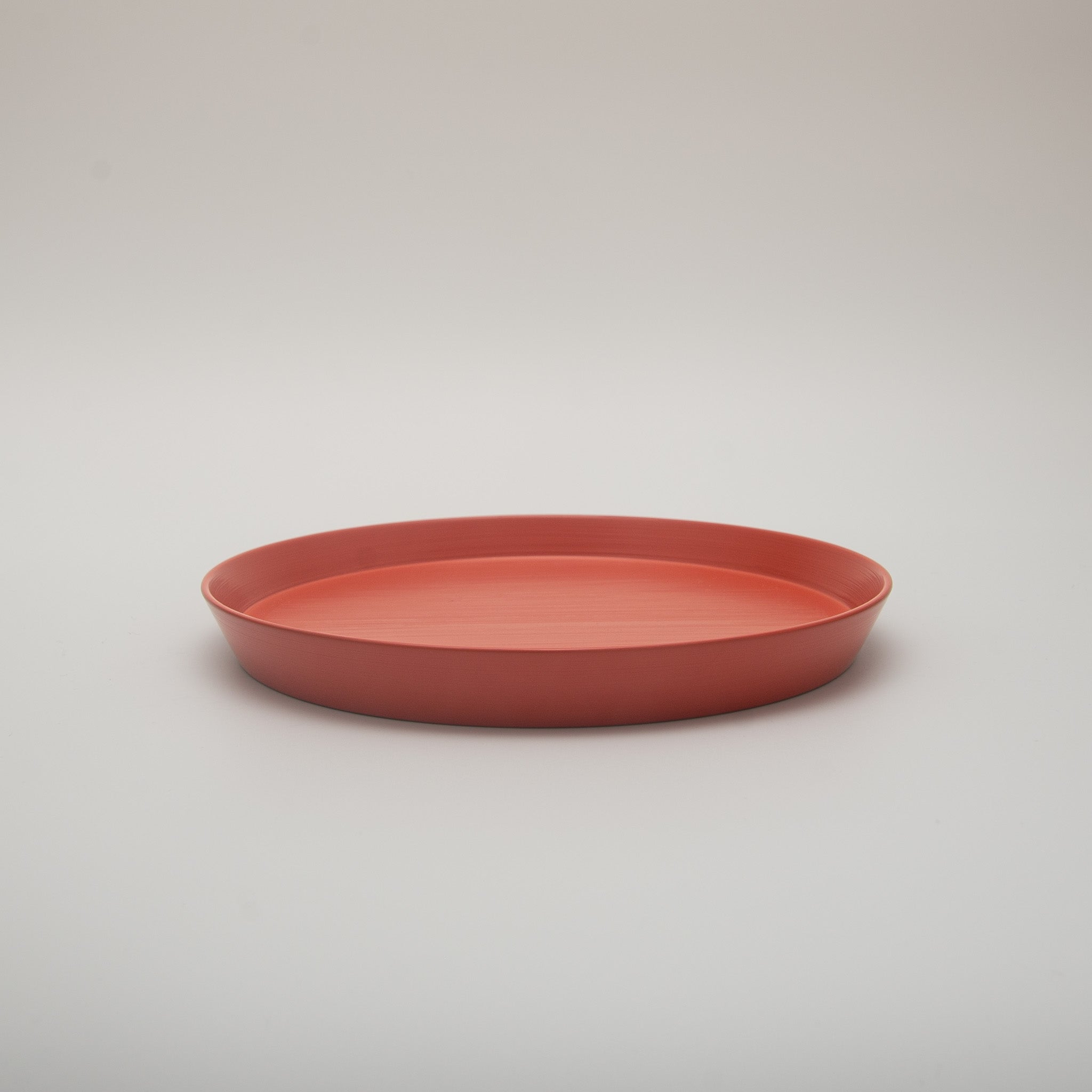 RIN&CO Lacquerware Plate Medium Coral Pink