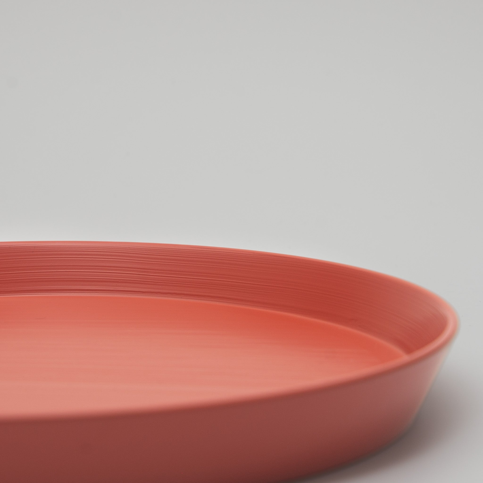 RIN&CO Lacquerware Plate Medium Coral Pink