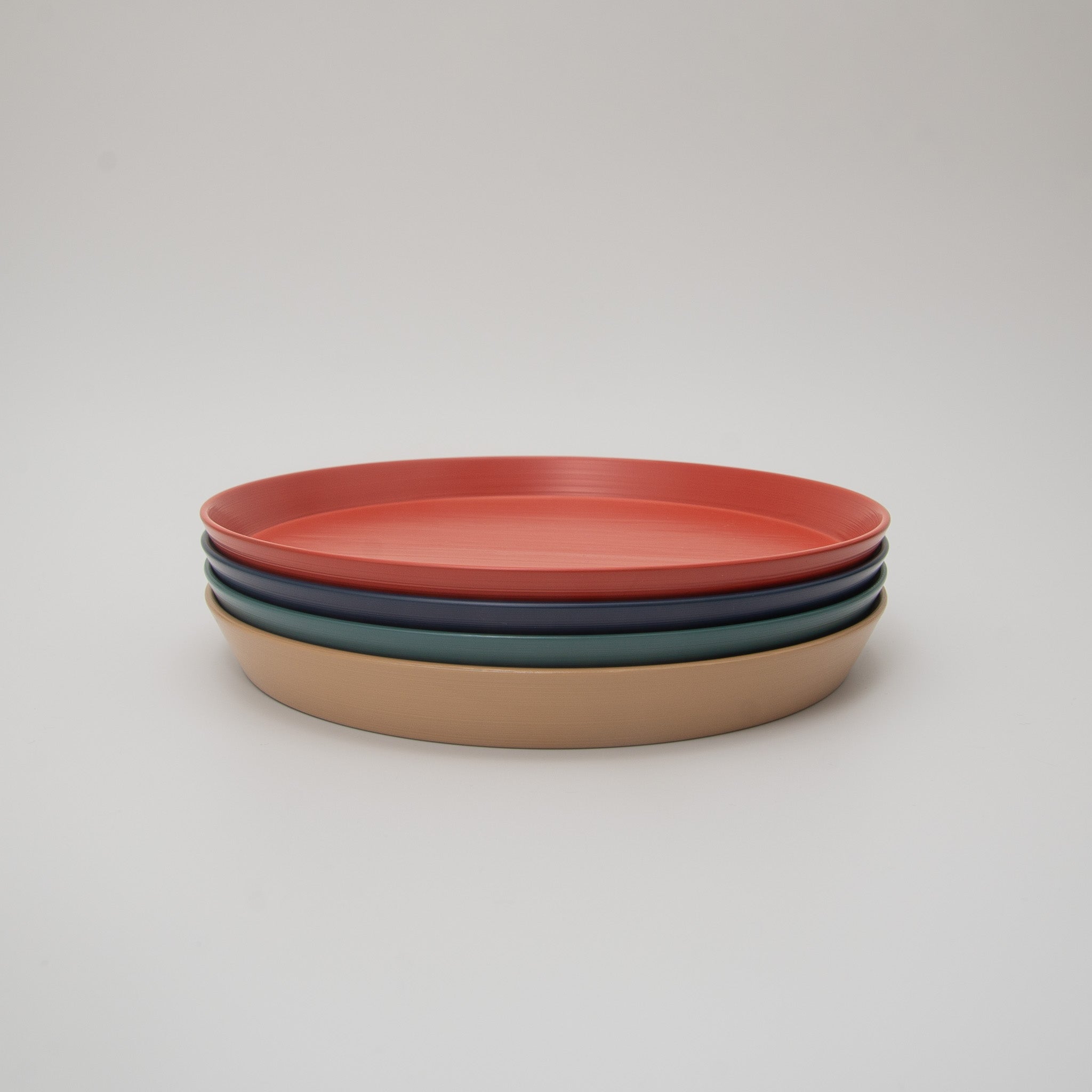 RIN&CO Lacquerware Plate Medium Coral Pink