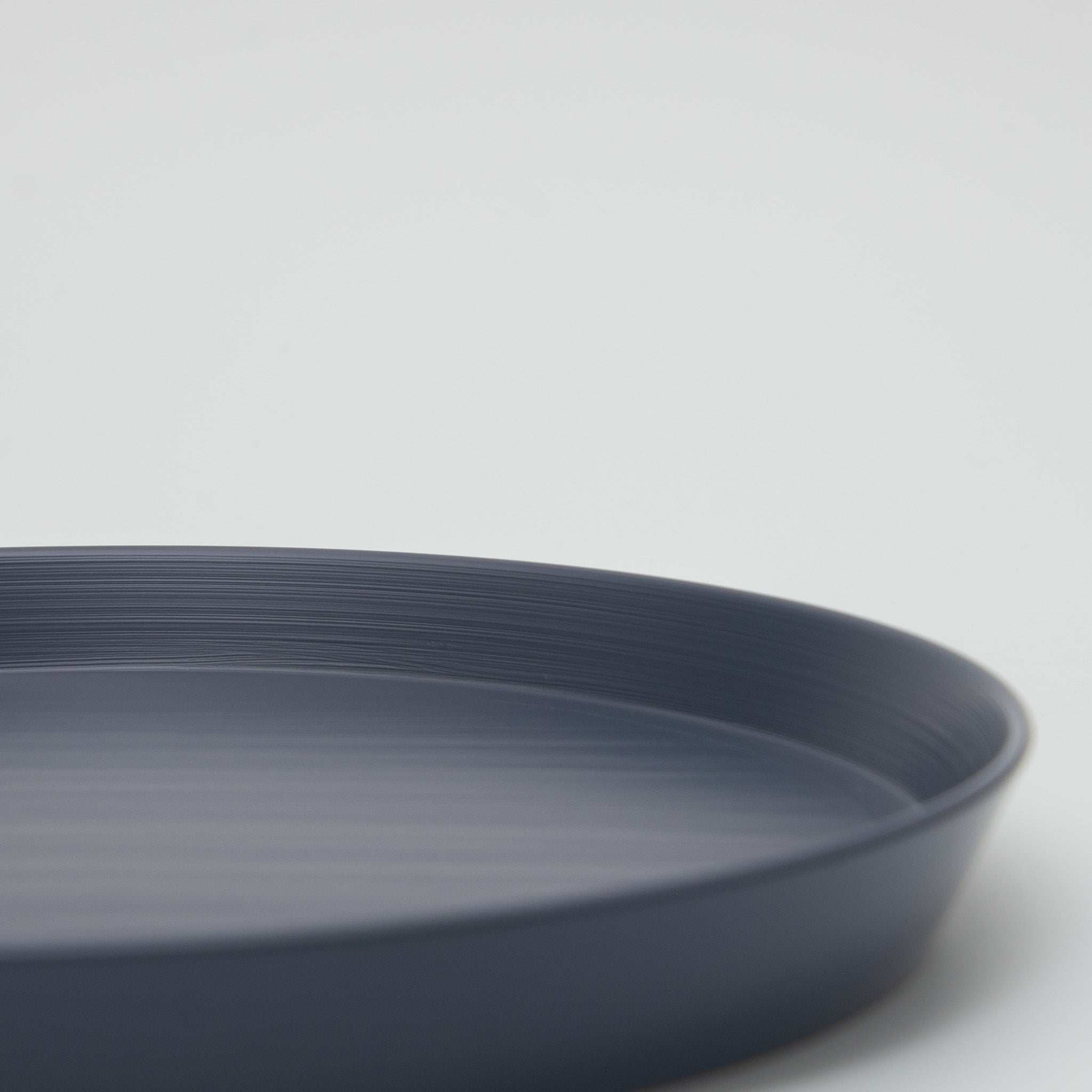 RIN&CO Lacquerware Plate Medium Slate Blue