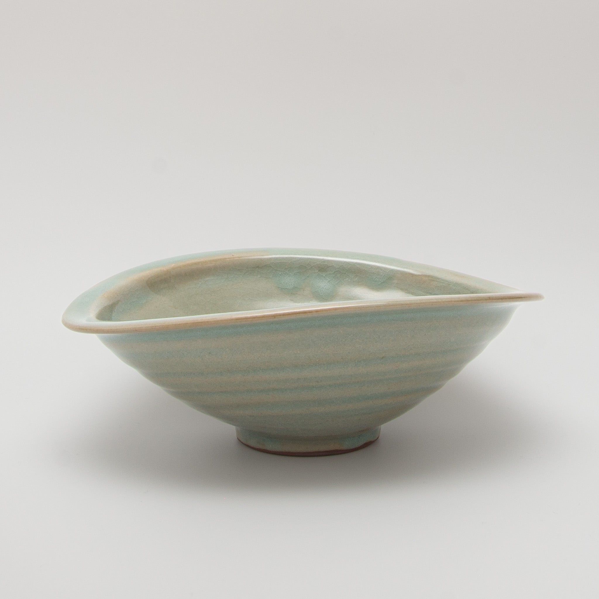 Seto Ware Kari Bowl Large Green Bamboo