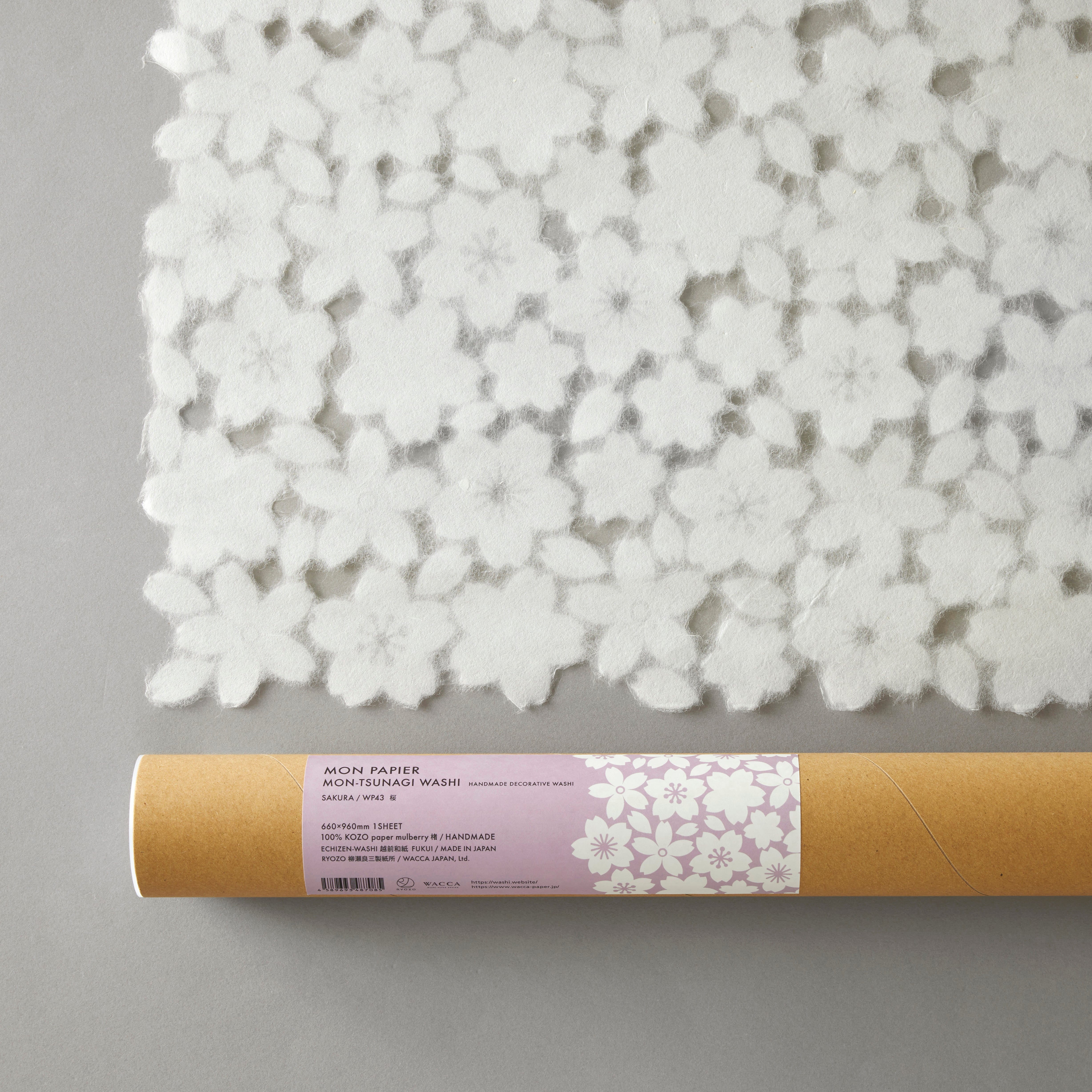 MON PAPIER – MON-TSUNAGI Washi Roll: Cherry Blossom
