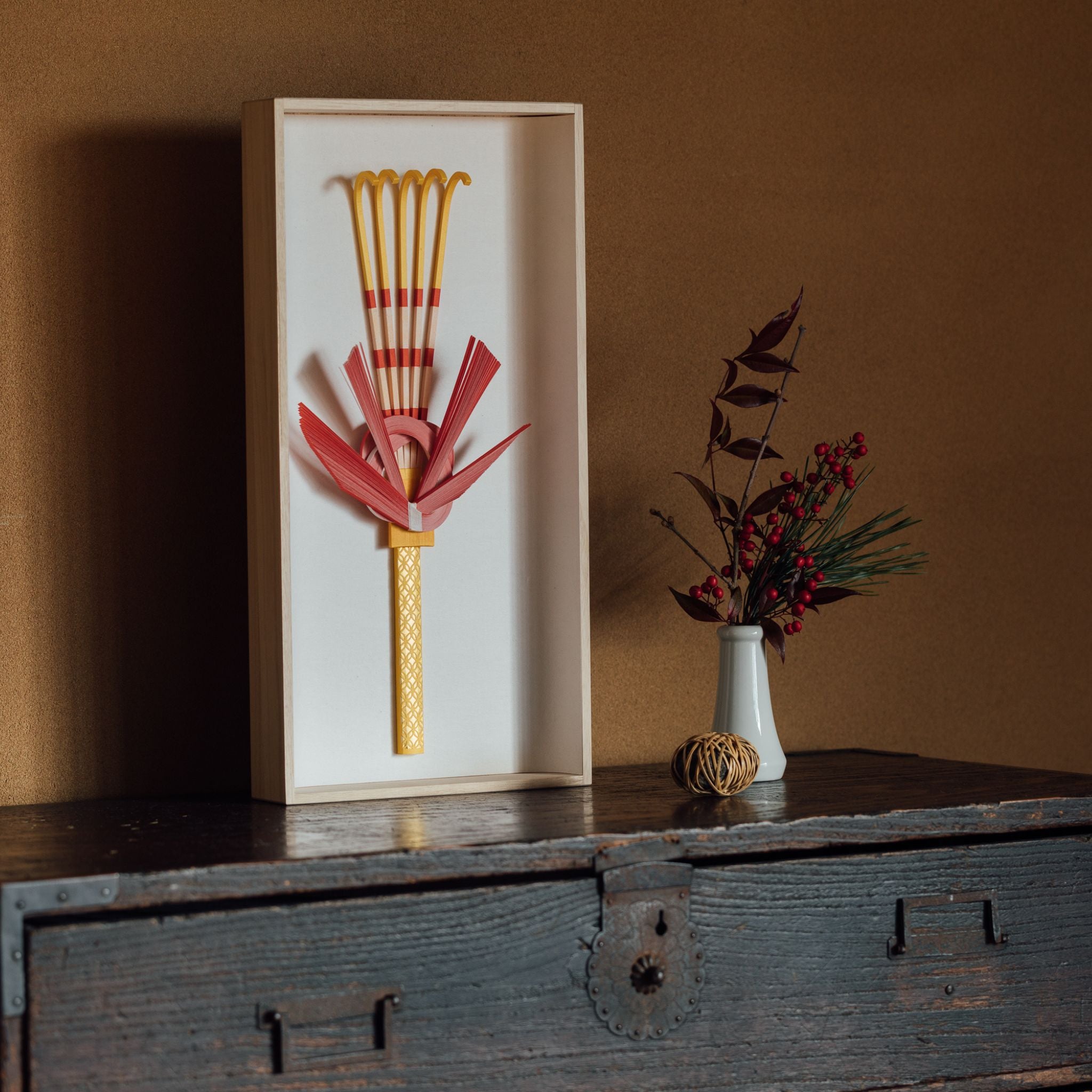 Yamaga Good Fortune Ornament – “Fukukaki” Gold Shippo & Awaji Knot