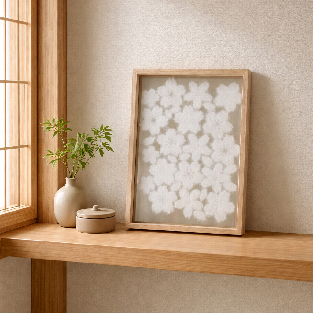 Washi Artwork — Cherry Blossom